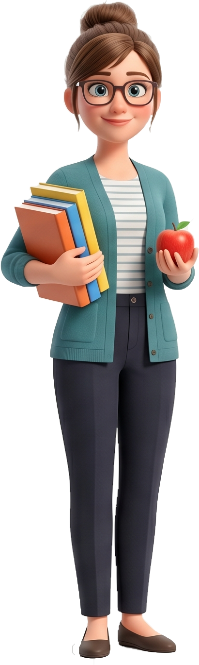 Personagem representando educação com Kore Gestão